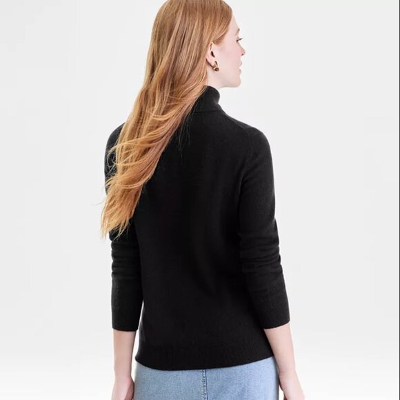 NWT Charter Club 100% Cashmere Turtleneck Sweater MSRP $159 Classic Black - Picture 2 of 5